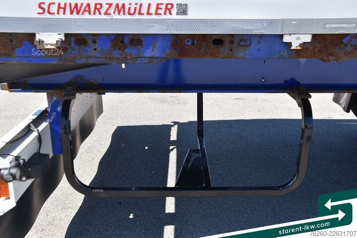 Auflieger mit offener Pritsche SCHWARZMÜLLER Baustofftrailer Lenkachse BPW 80cm Bordwände
