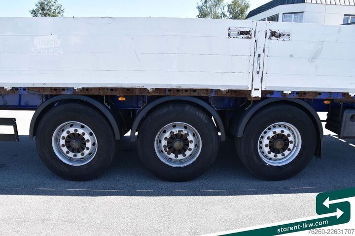 Auflieger mit offener Pritsche SCHWARZMÜLLER Baustofftrailer Lenkachse BPW 80cm Bordwände