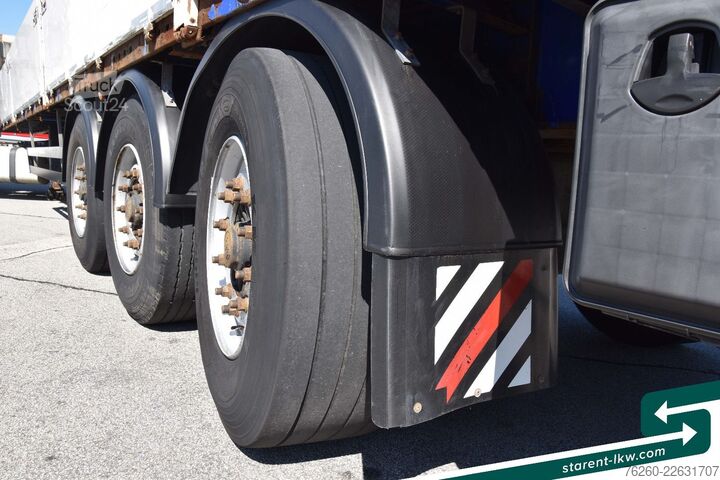 Auflieger mit offener Pritsche SCHWARZMÜLLER Baustofftrailer Lenkachse BPW 80cm Bordwände