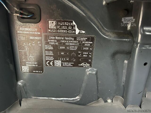 Chariot élévateur frontal Linde E20PL -02 EVO