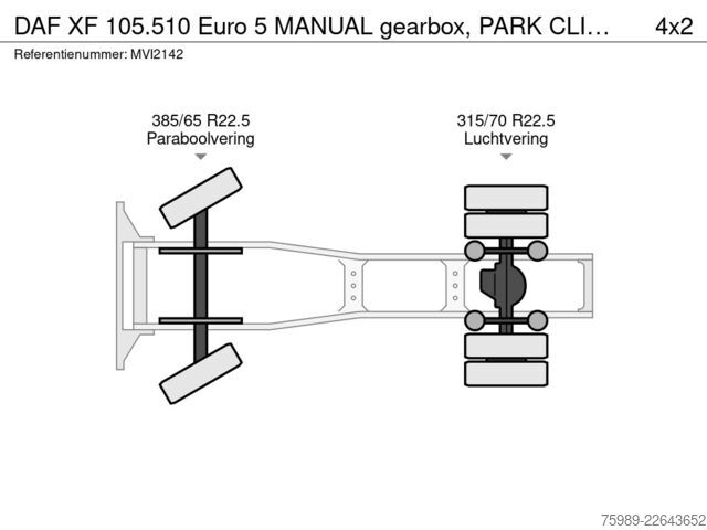 Standard-SZM DAF XF 105.510 Euro 5 MANUAL gearbox, PARK CLIMA, r...