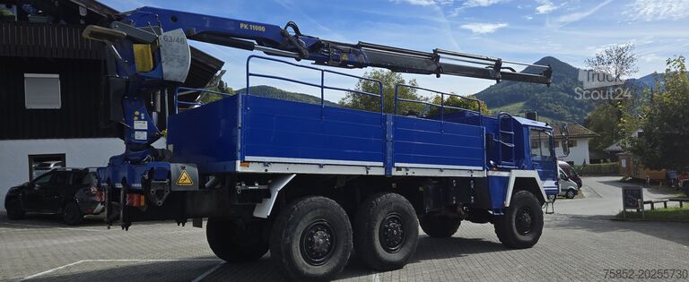 Camion cu platformă (deschis) MAN 7T MIL GL 6x6 KAT1 Palfinger PK 11000 Kr