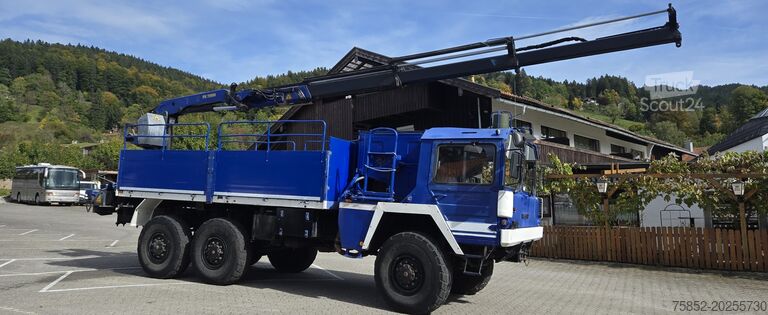 Camion cu platformă (deschis) MAN 7T MIL GL 6x6 KAT1 Palfinger PK 11000 Kr