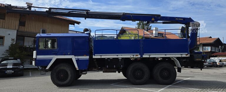 Camion cu platformă (deschis) MAN 7T MIL GL 6x6 KAT1 Palfinger PK 11000 Kr