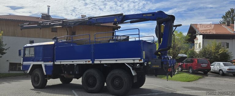 Camion cu platformă (deschis) MAN 7T MIL GL 6x6 KAT1 Palfinger PK 11000 Kr