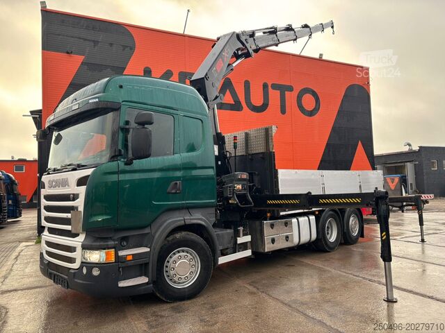 Open body Scania R 410 6x2 HIAB 322EP-5 HIPRO / PLATFORM L=6131 mm