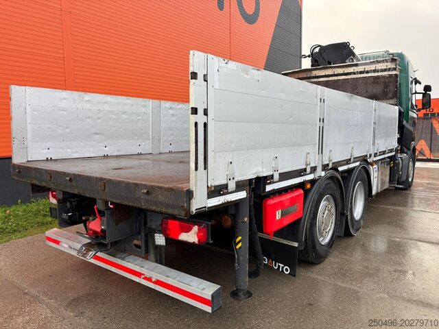 Atviras korpusas Scania R 410 6x2 HIAB 322EP-5 HIPRO / PLATFORM L=6131 mm