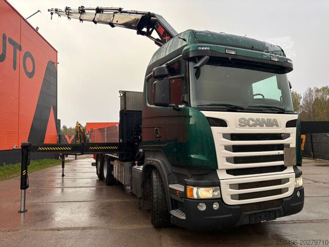 Atviras korpusas Scania R 410 6x2 HIAB 322EP-5 HIPRO / PLATFORM L=6131 mm