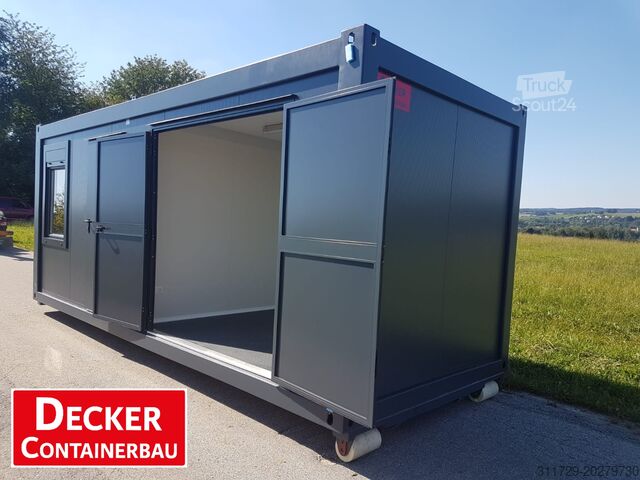 Živý kontajner Decker Containerbau Kombicontainer auf ABR,20 ft halb Büro