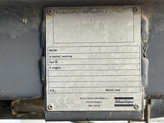 Compresseur frigorifique Atlas Copco XAS 97 DD - G