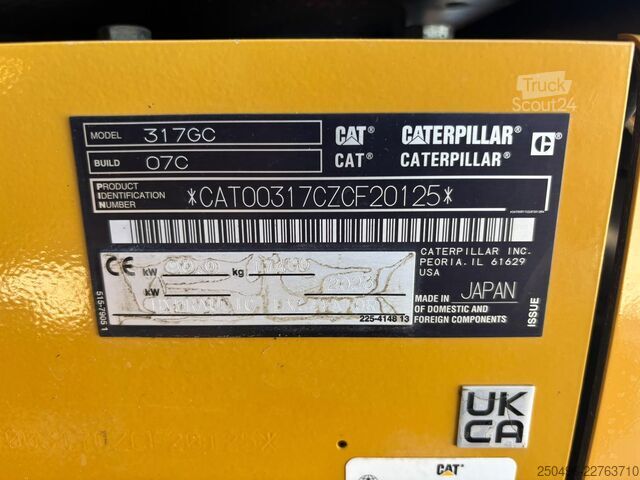 Lánctalpas kotrógép Caterpillar 317 GC 07C 3D / TILTROTATOR / AC / CENTRAL LUBR...