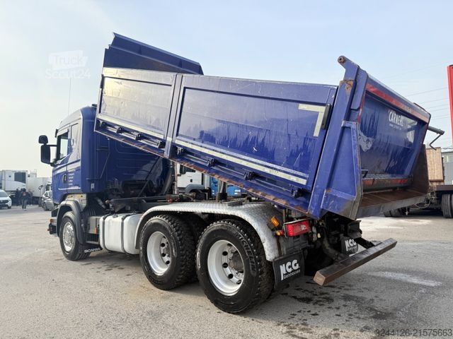 Camión volquete trilateral SCANIA R520/6X4/3-Seitenkipper/FullSteel/Retarder/V8TÜV