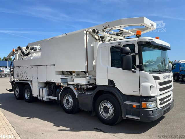 Saugfahrzeug Scania P 450 8x4 Euro 6 Hvidtved Larsen 15m³ Combi