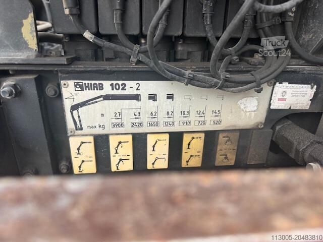 Three-sided tipper truck Iveco EUROTECH CURSOR 310 TRIBENNE GRUE HIAB