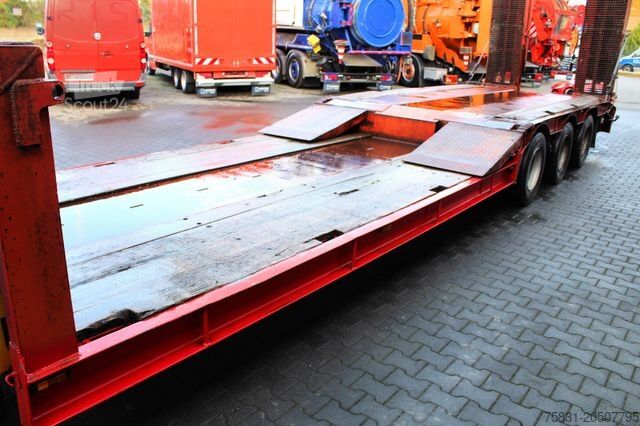 Low loader semitrailer LANGENDORF 3-Achs SATBUE30-37 Tiefbett Tieflader+Rampen+TÜV