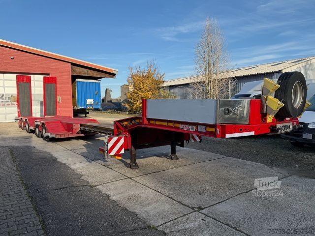 Tieflader-Sattelauflieger FAYMONVILLE Mutlimax 4achs, Tele, Radmulden, Rampen