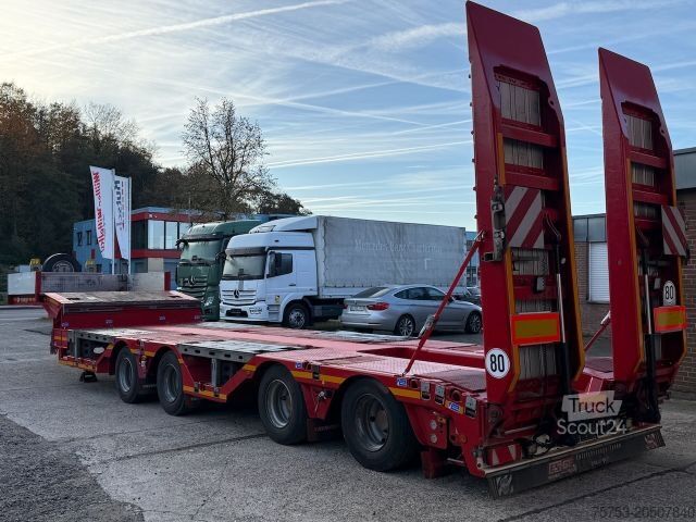 Lavt bygger sættevogn FAYMONVILLE Mutlimax 4achs, Tele, Radmulden, Rampen