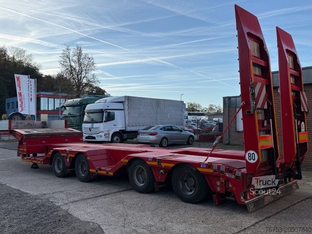 Lavt bygger sættevogn FAYMONVILLE Mutlimax 4achs, Tele, Radmulden, Rampen