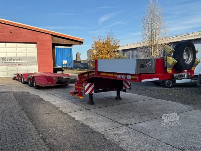 Tieflader-Sattelauflieger FAYMONVILLE Mutlimax 4achs, Tele, Radmulden, Rampen