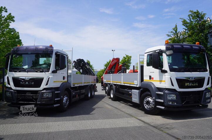 Plataforma con grúa MAN TGS 26.360 Flatbed / Fassi F175 7.7 T /