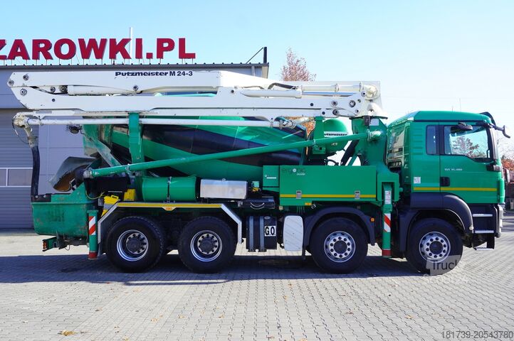 Bico da bomba MAN TGS 35.480 8x4 Concrete Mixer Pump truck
