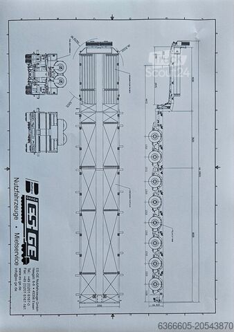 Satteltieflader für den Transport von Baumaschinen ES-GE 8.SOU-6N
