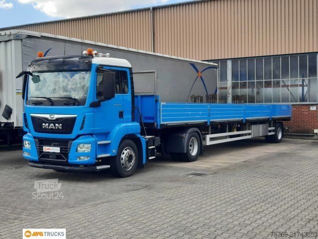Standard tractor unit MAN 18.360 TGS Pritschensattelzug 12,8 m gelenkt