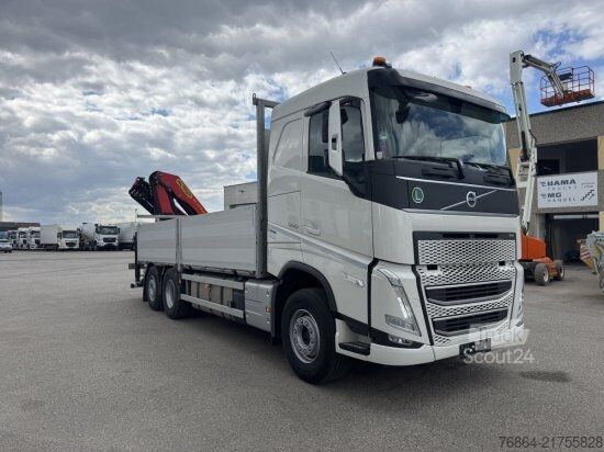 Platforminis sunkvežimis VOLVO FH 500 6X2 EURO6, RETARDER, PRITSCHE, PALFINGER PK22002-EH