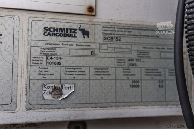 Box body SCHMITZ SCB S2