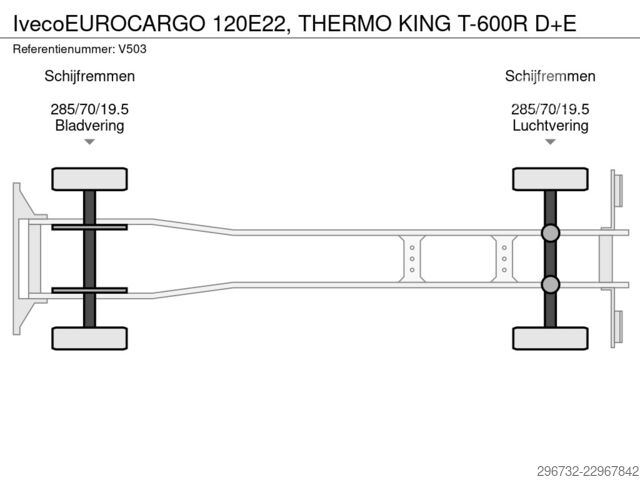 Soğutmalı/dondurulmuş taşıma Iveco EUROCARGO 120E22, THERMO KING T-600R D+E