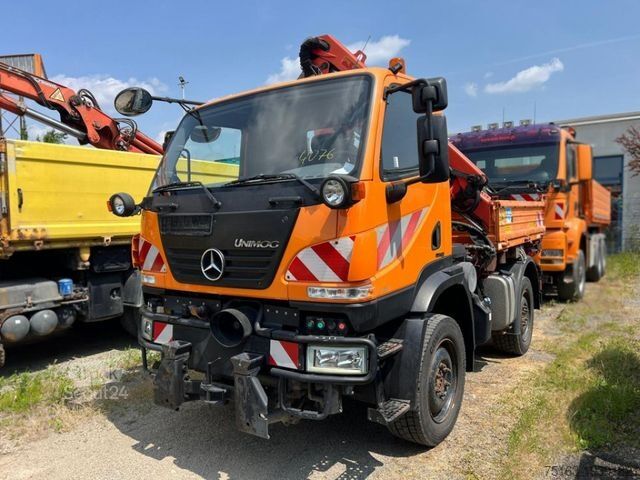 Andere MERCEDES-BENZ Unimog U20 2-Achs Allradkipper Kran Palfinger Kr