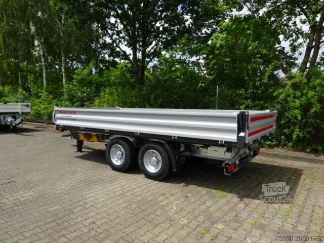 Przyczepa wywrotka Möslein TTD11 weiß neuer Tandem 3- Seitenkipper Tieflader-- Neufahrzeug --