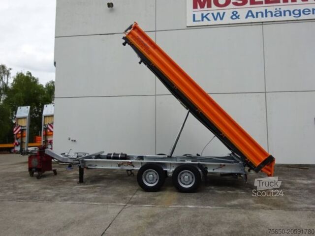 Remorcă basculantă Möslein TTD13- BA Verzinkt 13 t Tandem Kipper Tiefladermit Bordwand- Aufsatz-- Neufahrzeug --