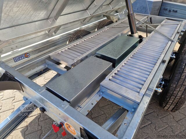 Rimorchio ribaltabile a tre vie Saris SKS HDS Stahlkipper 3to Rampen Stützen