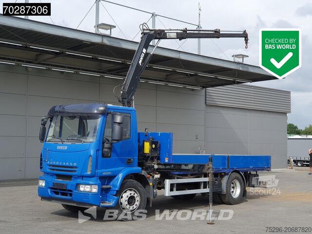 Open laadbak Iveco Eurocargo 180E250 4X2 18tonner MKG-HLK66 Crane ...