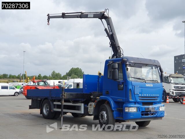 Open laadbak Iveco Eurocargo 180E250 4X2 18tonner MKG-HLK66 Crane ...