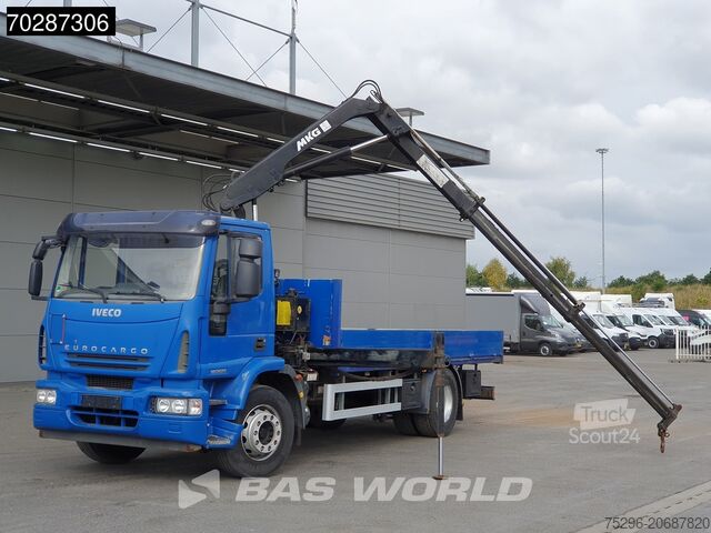 Open laadbak Iveco Eurocargo 180E250 4X2 18tonner MKG-HLK66 Crane ...