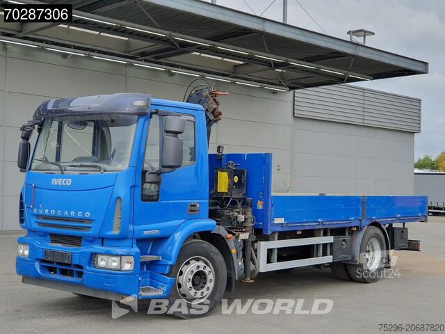 Open laadbak Iveco Eurocargo 180E250 4X2 18tonner MKG-HLK66 Crane ...