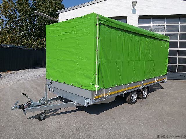 Flatbed + tarpaulin Eduard 506x220x200cm Hochplane grün alle Farben