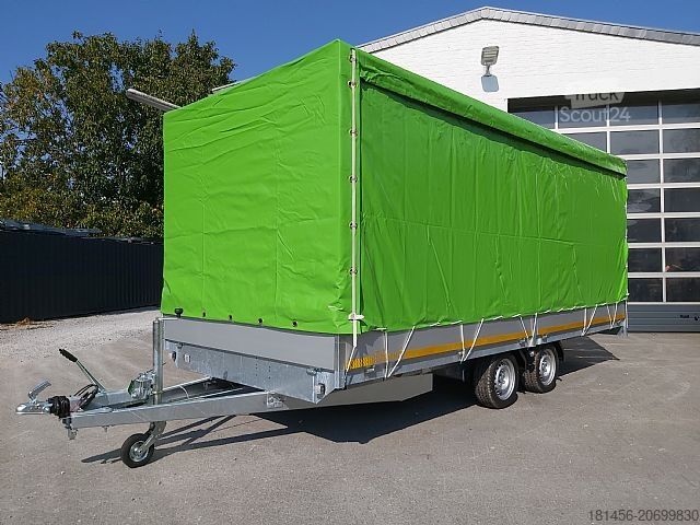 Flatbed + tarpaulin Eduard 506x220x200cm Hochplane grün alle Farben