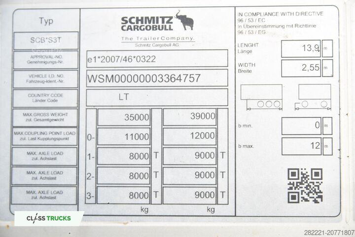Otvorena poluprikolica sa ceradom SCHMITZ CARGOBULL SCS24/L Varios