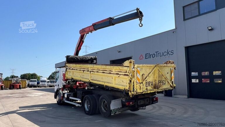 Wywrotka z dźwigiem Renault Premium 300 (POMPE MANUELLE / GRUE FASSI 150 / ...