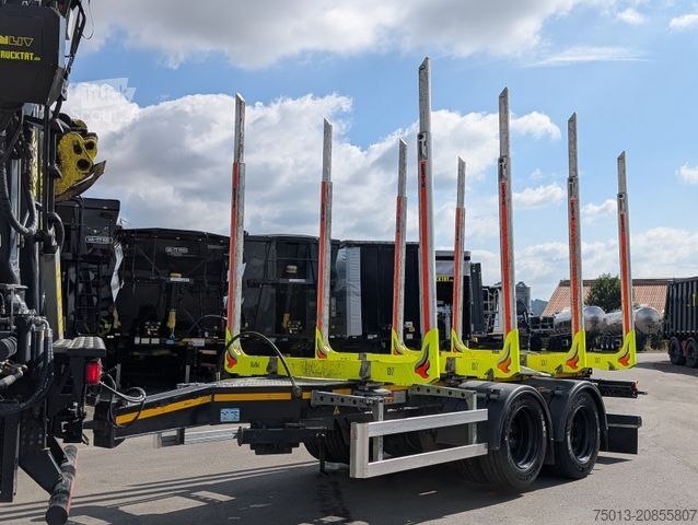 Rönkszállító pótkocsi DOLL Tandem, 4 Schemel, LIFTACHSE, MIETEN?