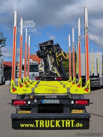 Rönkszállító pótkocsi DOLL Tandem, 4 Schemel, LIFTACHSE, MIETEN?