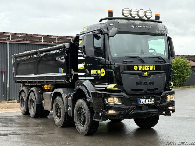 Three-sided tipper truck MAN TGS 41.470 8X4 BB CH MEILLER Dreiseitenkipper