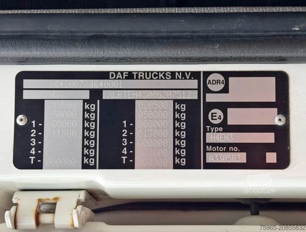 Standard tractor unit DAF XF 480 FT SSC 2X TANKS 641.000 KM SMART TACHO 2