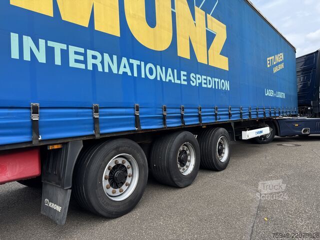 Mega poluprikolica sa ravnom platformom i ceradom Krone SD MegaLiner, 3m, Liftachse, BPW Achsen