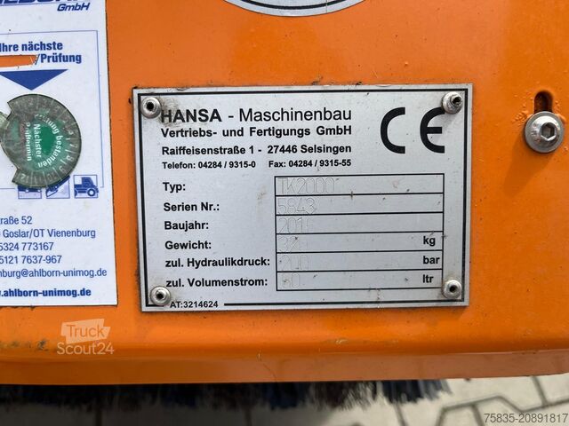 Kehrmaschine Hansa TK 2000 Kehrbesen