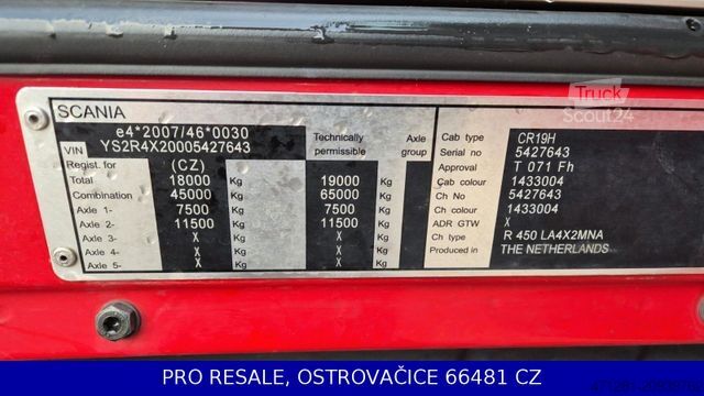 Стандартний тягач SCANIA R450 N320 HIGHLINE EURO 6 + RETARDER + KHYDR.