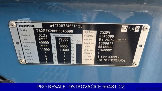 Yüksek hacimli çekici SCANIA S500 N323 NGS MEGA LD EURO 6 + PARKCLIMA + NAVI